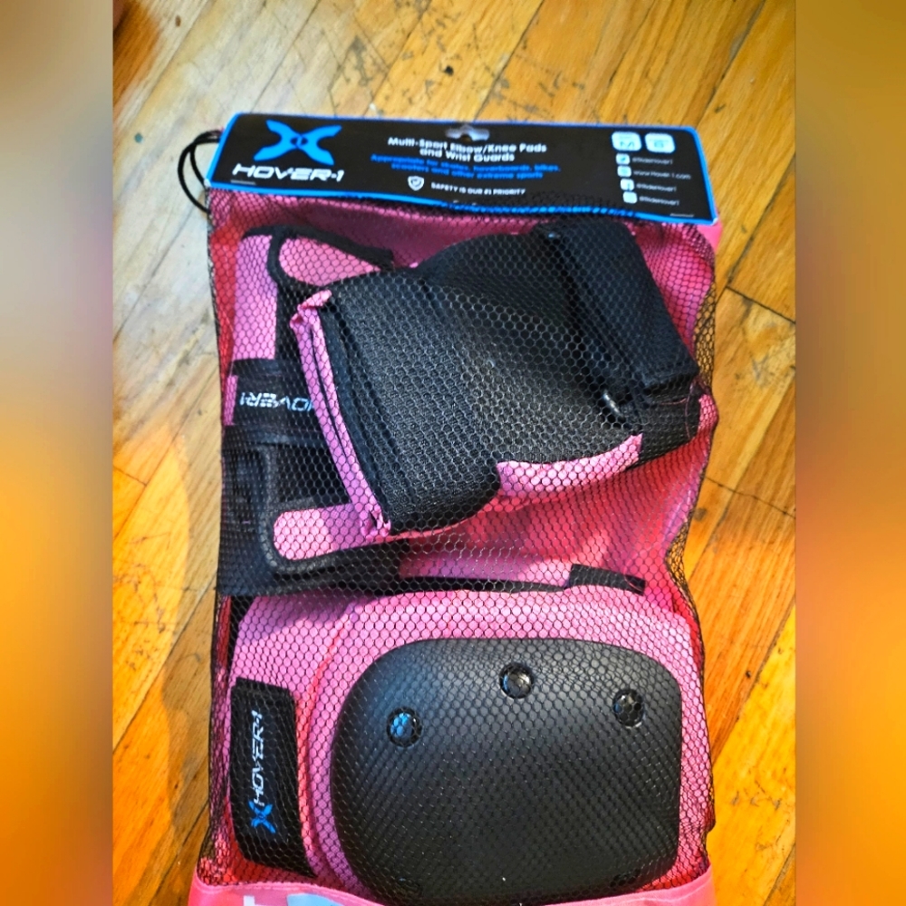 Hover-1 knee and elbow pads 8yrandup pinksingle or double